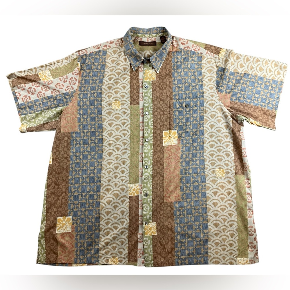 Tori Richard 3XT Hawaiian Shirt Button Down Tropical Lightweight 100% Cotton